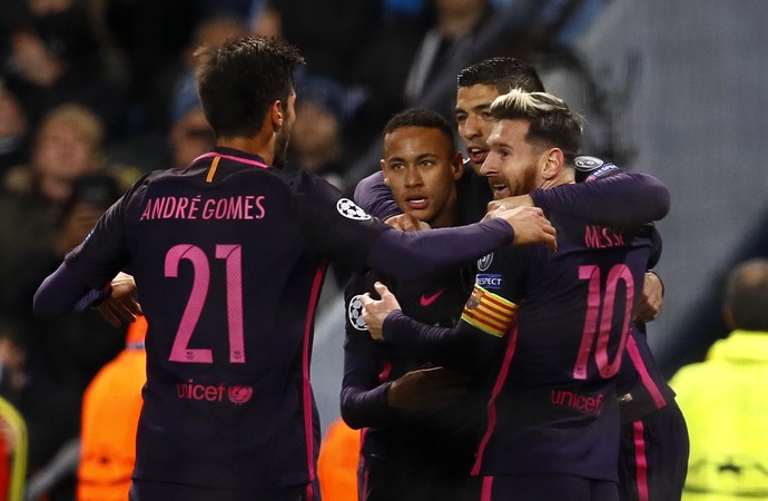 Messi; MSN; Manchester City x Barcelona (Foto: Reuters)