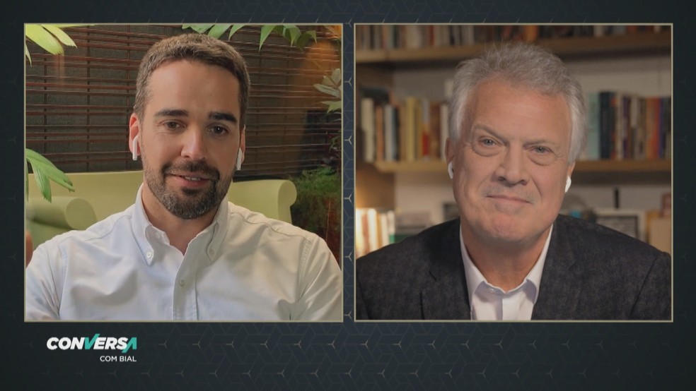 Governador do Rio Grande do Sul no progarma Conversa com Pedro Bial  — Foto: Reprodução/TV Globo