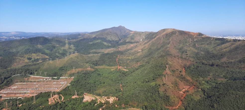 Área onde será instalado o Completo Minerário Serra do Taquaril, na Serra do Curral — Foto: Lucas Franco/TV Globo