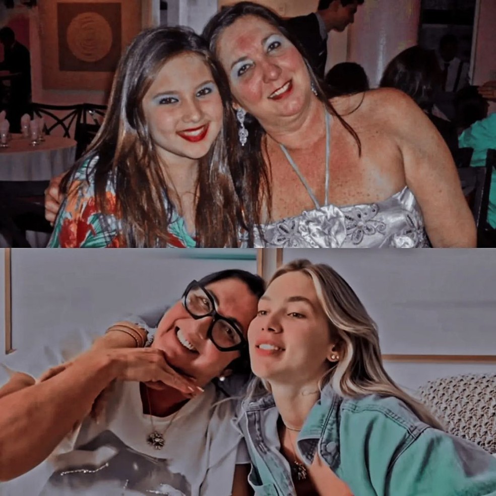 Virginia Fonseca aparece quase irreconhec&iacute;vel em foto antiga com a m&atilde;e &mdash; Foto: Reprodu&ccedil;&atilde;o/Instagram