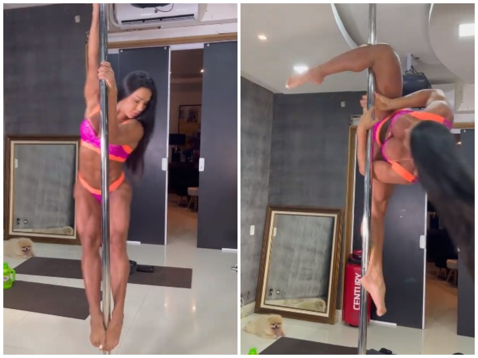 Em vídeo, Gracyanne Barbosa arrasa no pole dance (Foto: Reprodução/Instagram)
