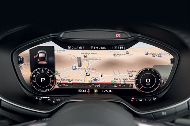 O painel tecnológico do Audi TT (Foto: Divulgação)