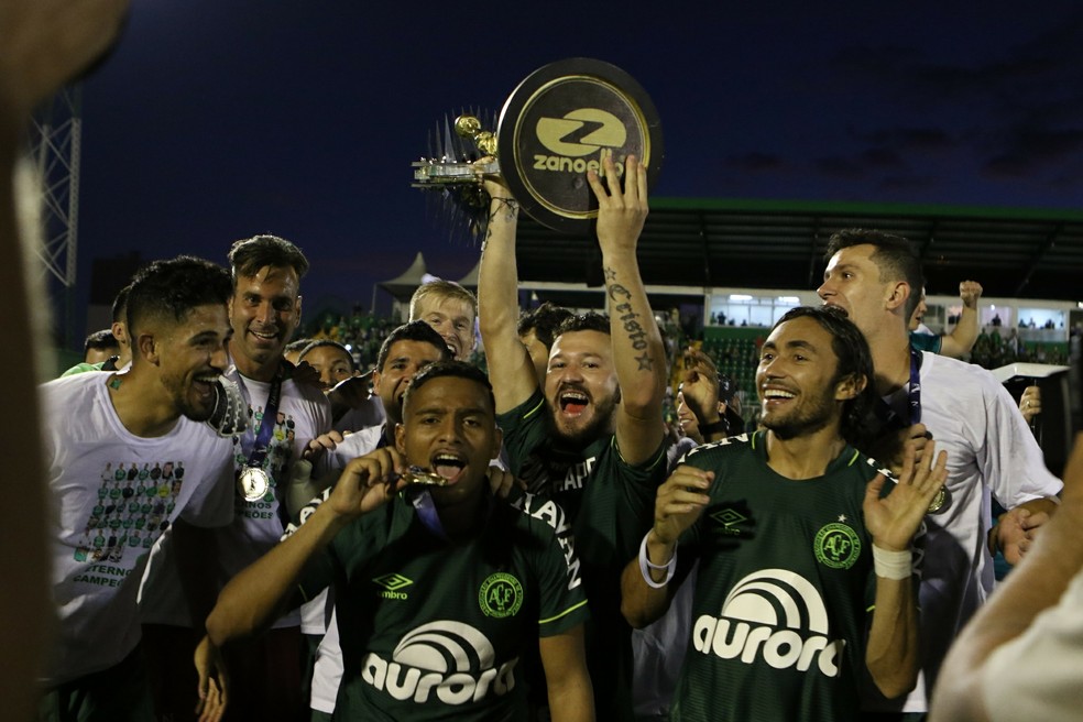 Chapecoense foi campeã estadual (Foto: Sirli Freitas/Chapecoense)