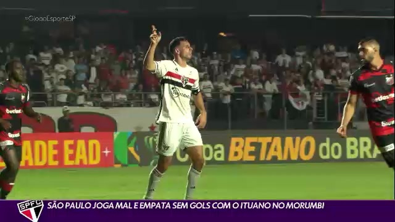 São Paulo joga mal e empata com o Ituano na Copa do Brasil