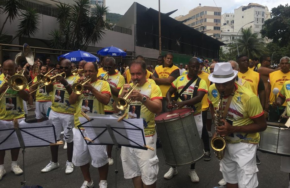 Os músicos da Banda de Ipanema no desfile de 2019