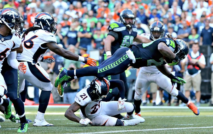 Marshawn Lynch, Seattle Seahawks x Denver Broncos (Foto: Getty Images)