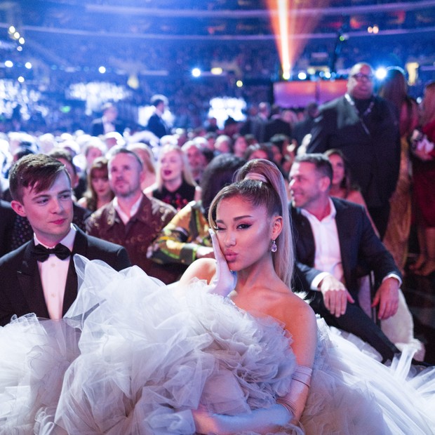 Ariana Grande na 62ª premiação do GRAMMY Awards em 26 de janeiro de 2020, em Los Angeles, na Califórnia.  (Foto: John Shearer/Getty Images for The Recording Academy)