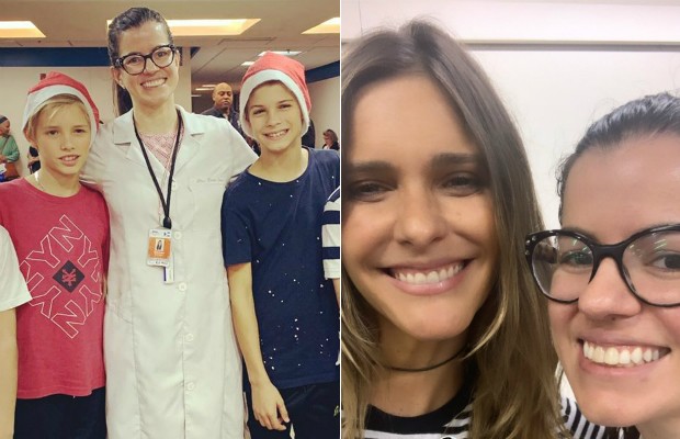 Fernanda Lima leva os filhos para visitar crianças em hospital (Foto: Reprodução / Instagram)