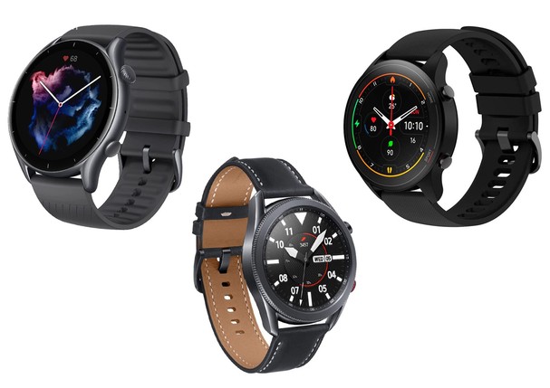 Relógio Amazfit gtr 3, Galaxy Watch3 e Smartwatch Xiaomi Mi (Foto: Reprodução)