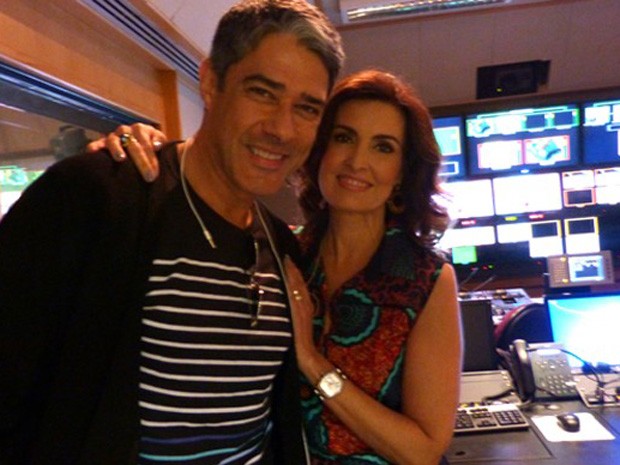 Fátima e Bonner (Foto: Encontro com Fátima Bernardes/TV Globo)