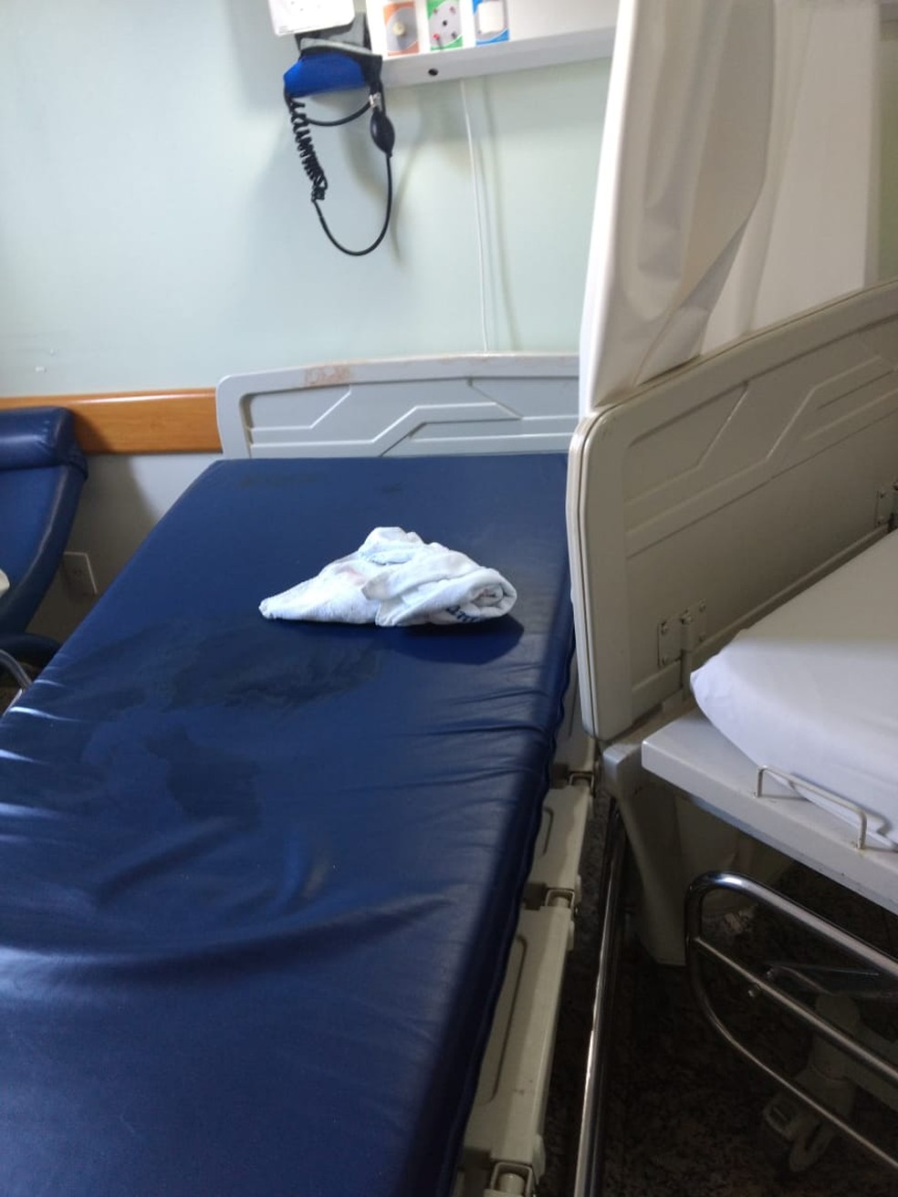 Paciente estava em uma cama do hospital (Foto: Arquivo pessoal)