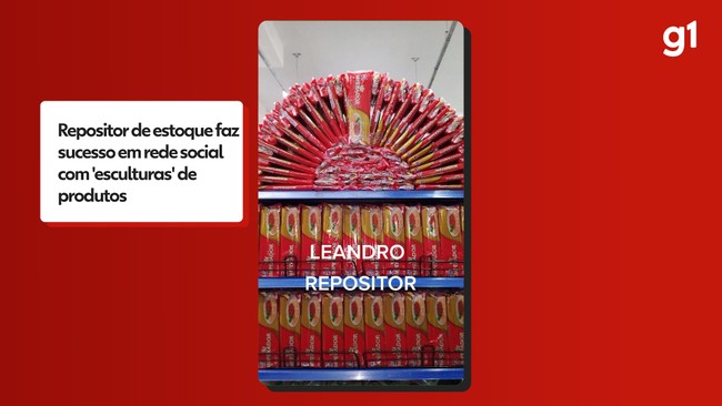 Repositor de supermercado viraliza ao divulgar 'artes' que faz com produtos