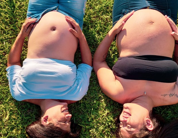 Mãe e filha podem dar à luz nas próximas semanas  (Foto: Arquivo Pessoal )
