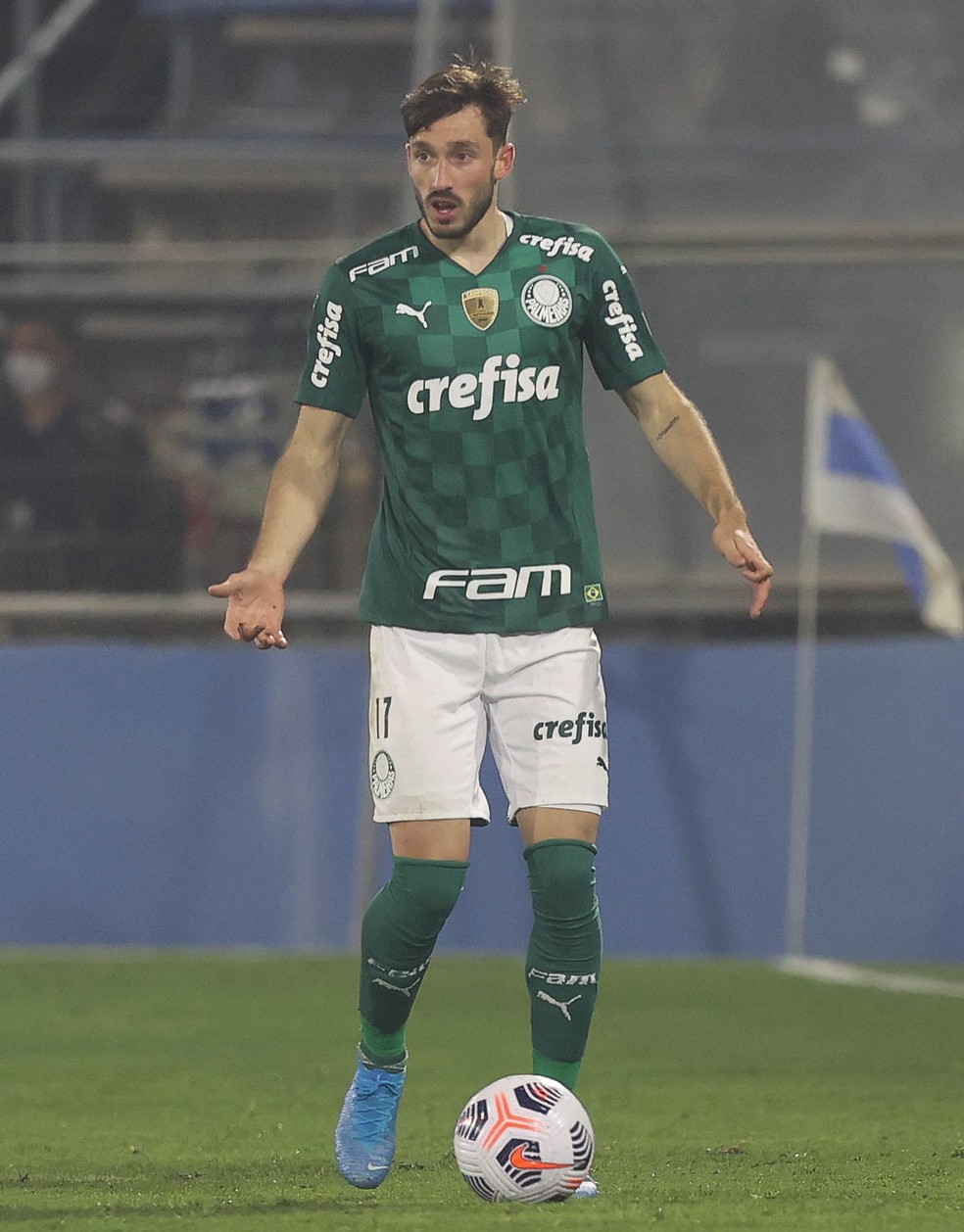 Mat�as Vi�a durante a partida entre Universidad Cat�lica e Palmeiras � Foto: Cesar Greco
