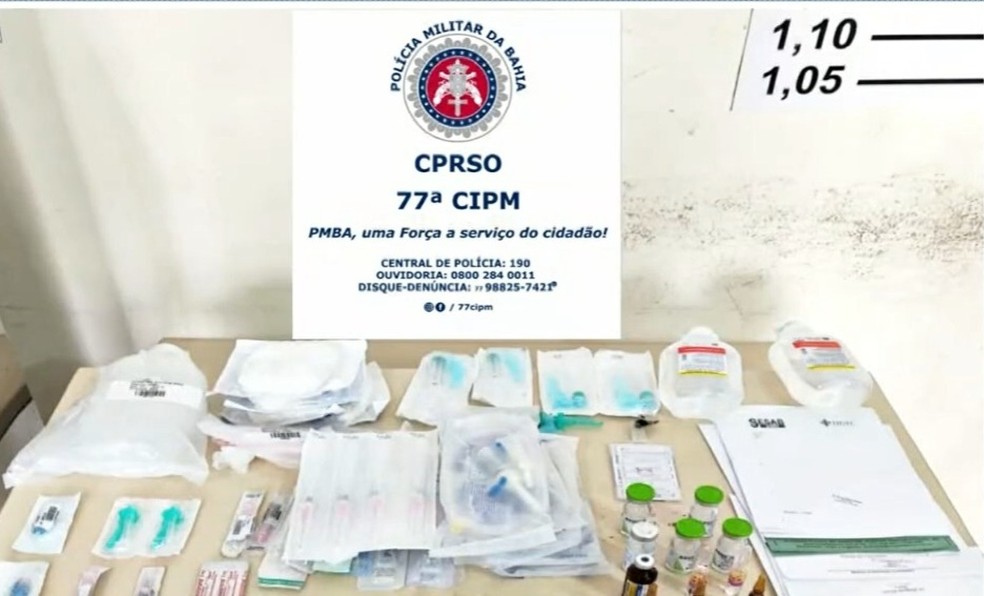 Técnico de enfermagem é preso por vender atestados médicos falsos na Bahia; homem que comprou também foi detido — Foto: Divulgação/Polícia Militar