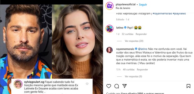 Rayanne Morais detona Latino  (Foto: Reprodução/Instagram)