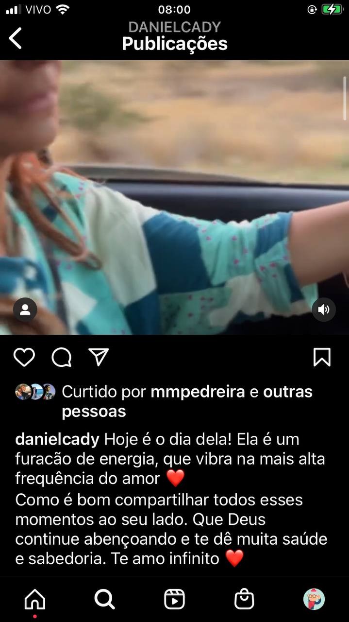Daniel Cady se declara para Ivete Sangalo (Foto: Reprodução / Instagram)