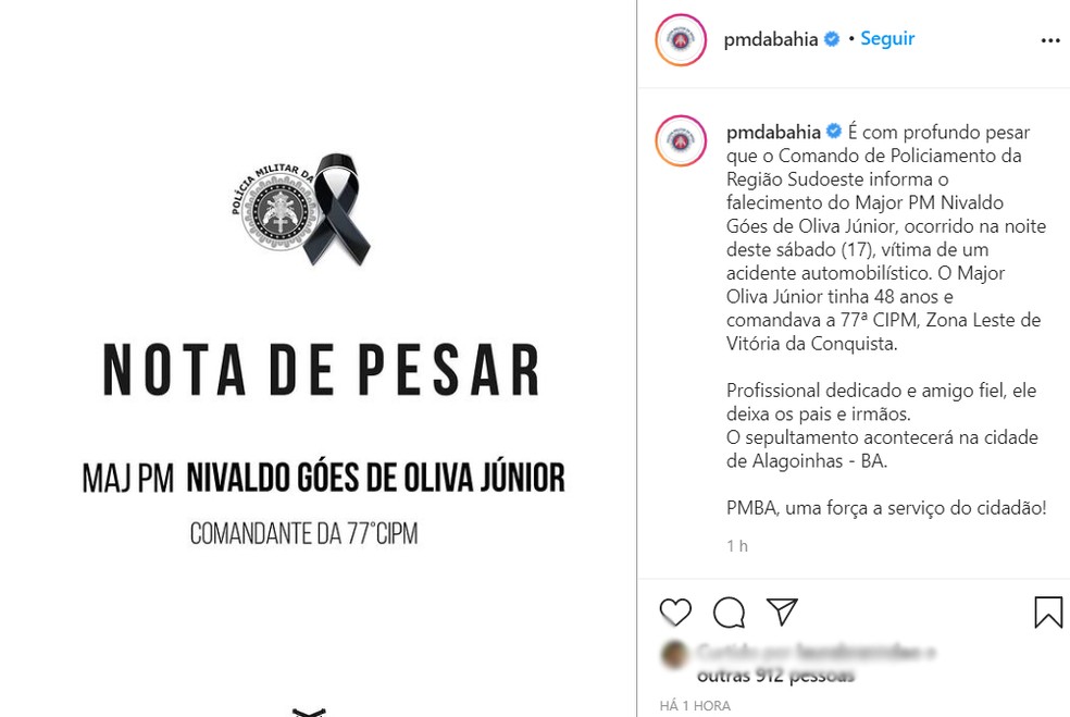Polícia Militar  — Foto: Reprodução/Redes Sociais