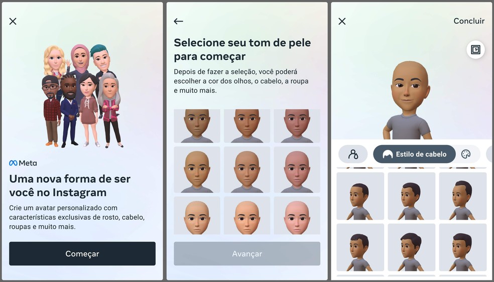 Meta, controladora do Instagram e do Facebook, lançou recurso de avatares 3D — Foto: Reprodução/Instagram