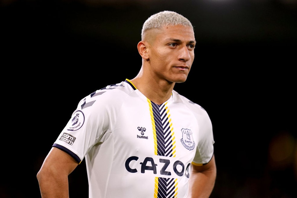 Richarlison se machucou no ltimo jogo do Everton, contra o Crystal Palace  Foto: Getty Images