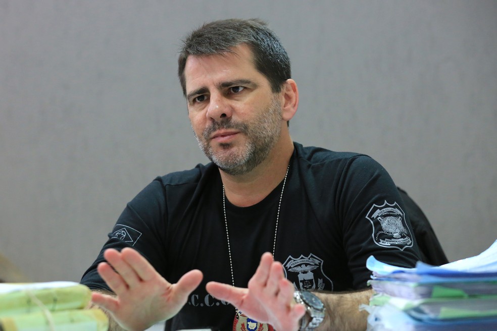 Delegado Flávio Stringuetta registrou dois boletins contra Jarbas — Foto: Lenine Martins/Sesp-MT