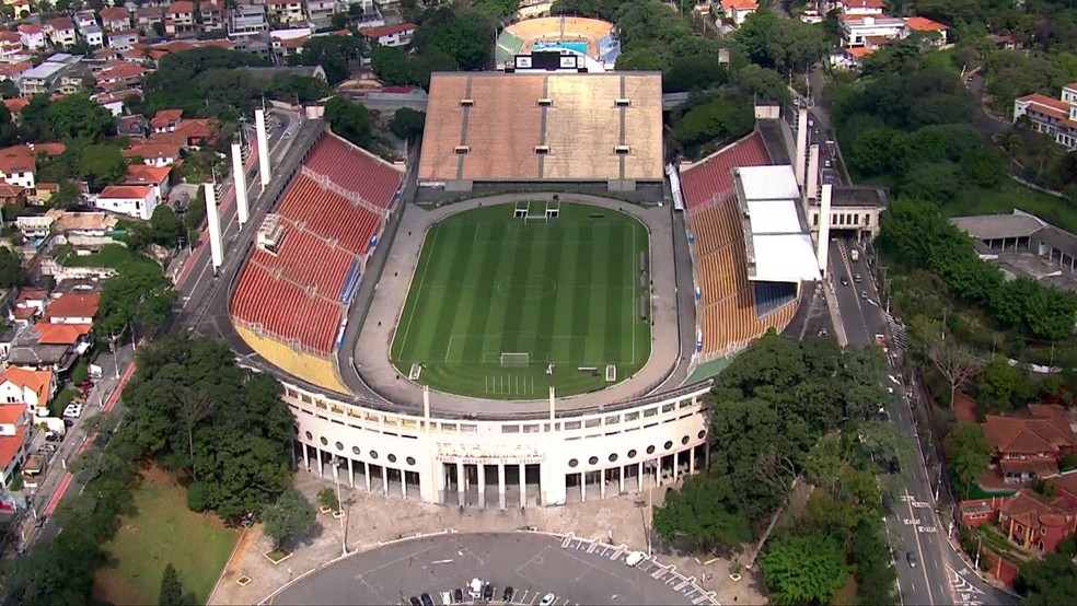 EstÃ¡dio do Pacaembu, em SÃ£o Paulo â Foto: TV Globo/ReproduÃ§Ã£o