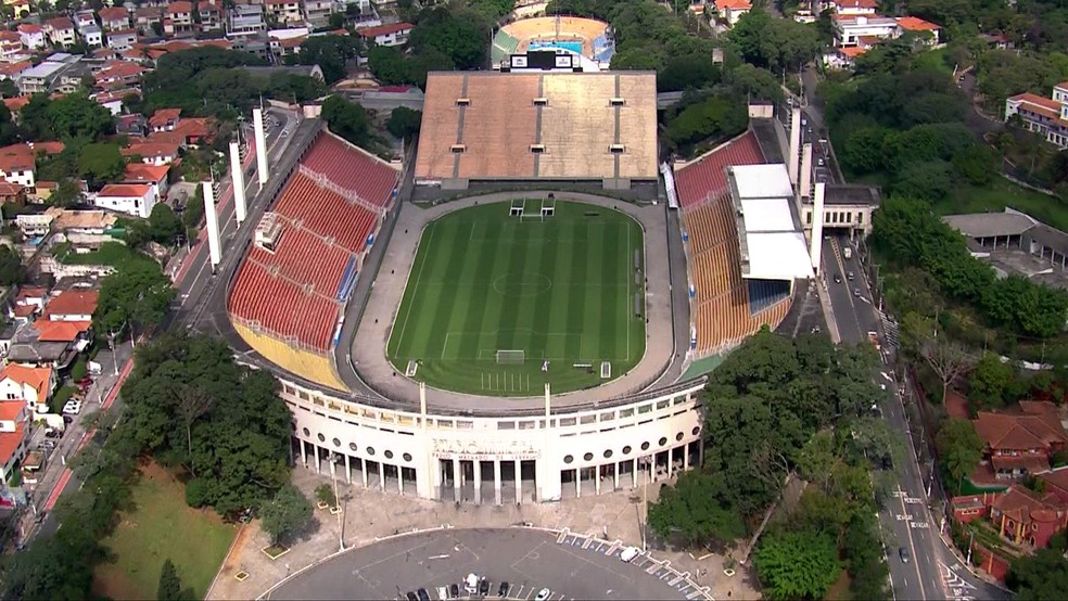 EstÃ¡dio do Pacaembu, em SÃ£o Paulo â Foto: TV Globo/ReproduÃ§Ã£o