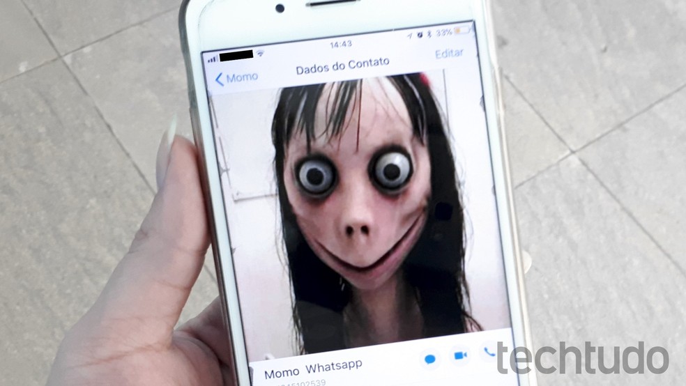 Momo do WhatsApp, de acordo com usuários, aparece em vídeos do YouTube Kids; a plataforma nega  — Foto: Aline Batista/TechTudo