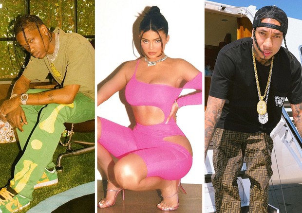 Travis Scott,  Kylie Jenner e Tyga (Foto: Reprodução/ Instagram)
