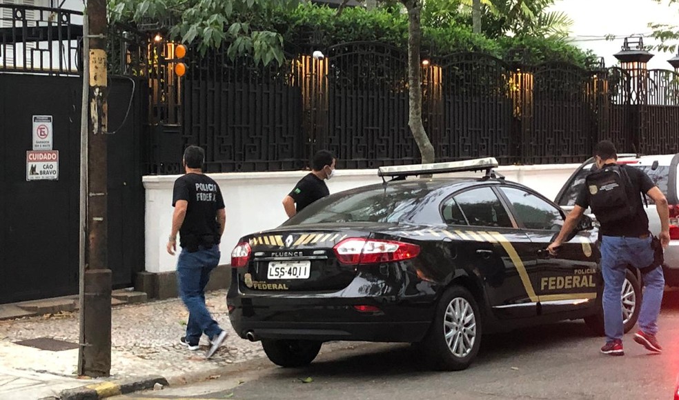 PF cumpre mandados da Lava Jato na Zona Sul do Rio — Foto: Reprodução