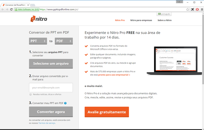 Nitro Pro possui versão web e desktop (Foto: Felipe Alencar/TechTudo)