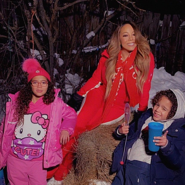 Mariah Carey está em Aspen com os filhos (Foto: reprodução)