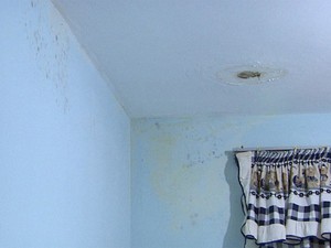 Infiltrações tomam quase todos os apartamentos do conjunto habitacional (Foto: Claudio Oliveira/EPTV) Infiltrações tomam quase todos os apartamentos do conjunto habitacional (Foto: Claudio Oliveira/EPTV)