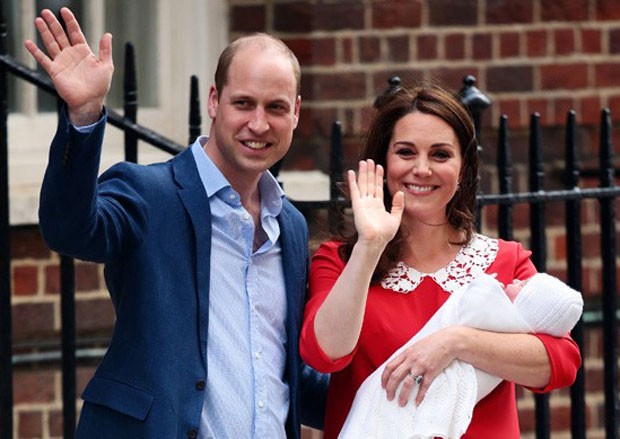 O príncipe William, Kate Middleton e o príncipe Louis (Foto: Getty Images)