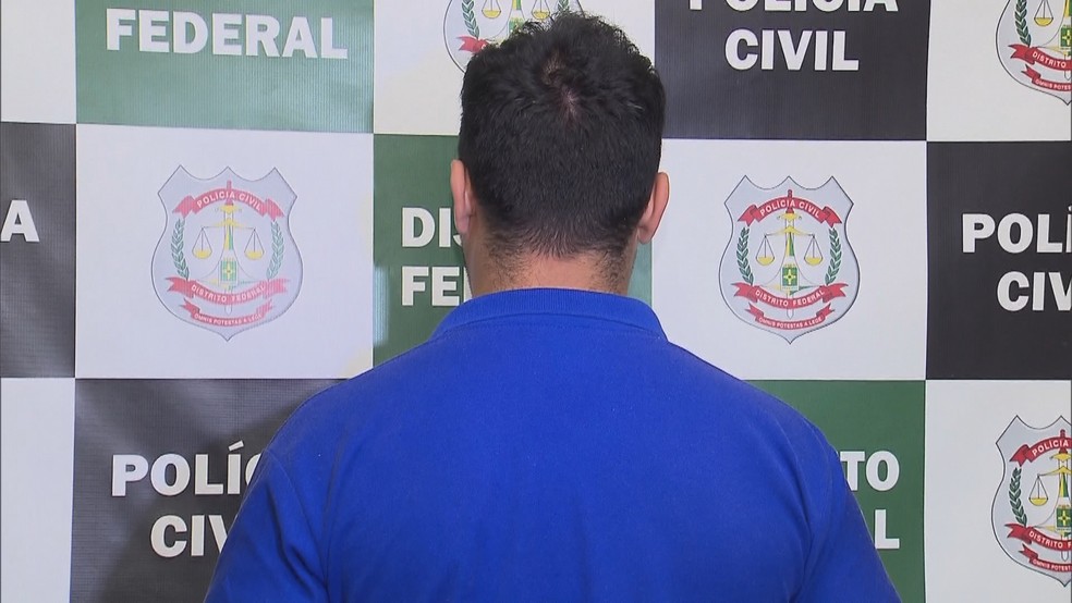 Procurado pela polÃ­cia do DF por agredir ex-mulher, Fagner MororÃ³ Ramos, de 29 anos foi preso no Entorno â Foto: Tv Globo/ReproduÃ§Ã£o