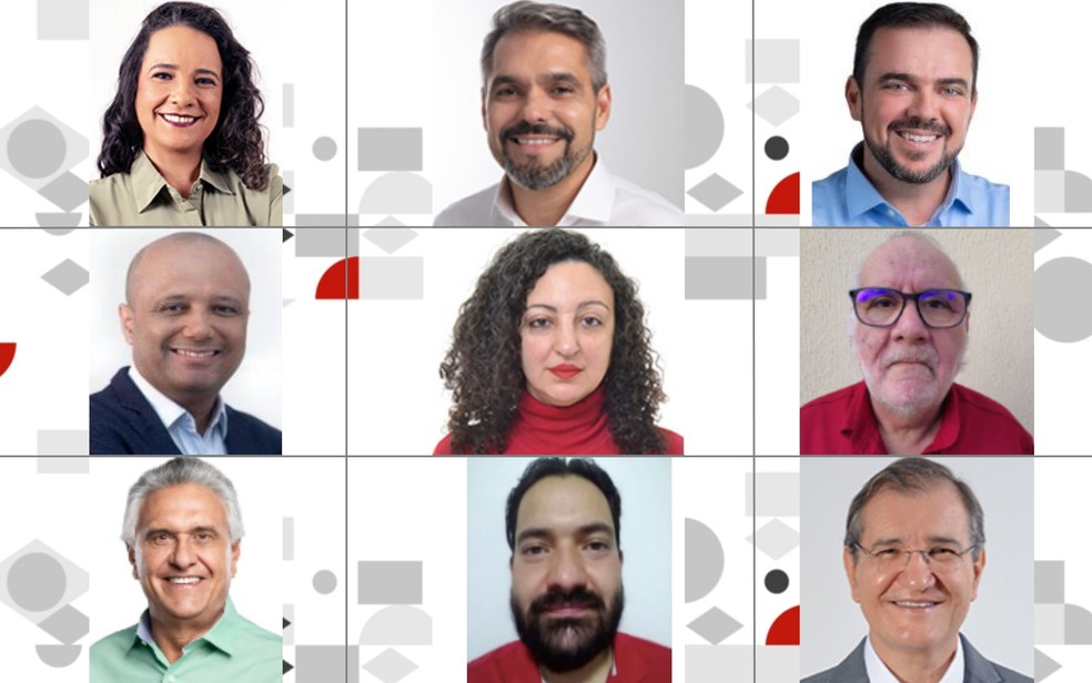 Candidatos ao Governo de Goiás — Foto: Montagem/g1