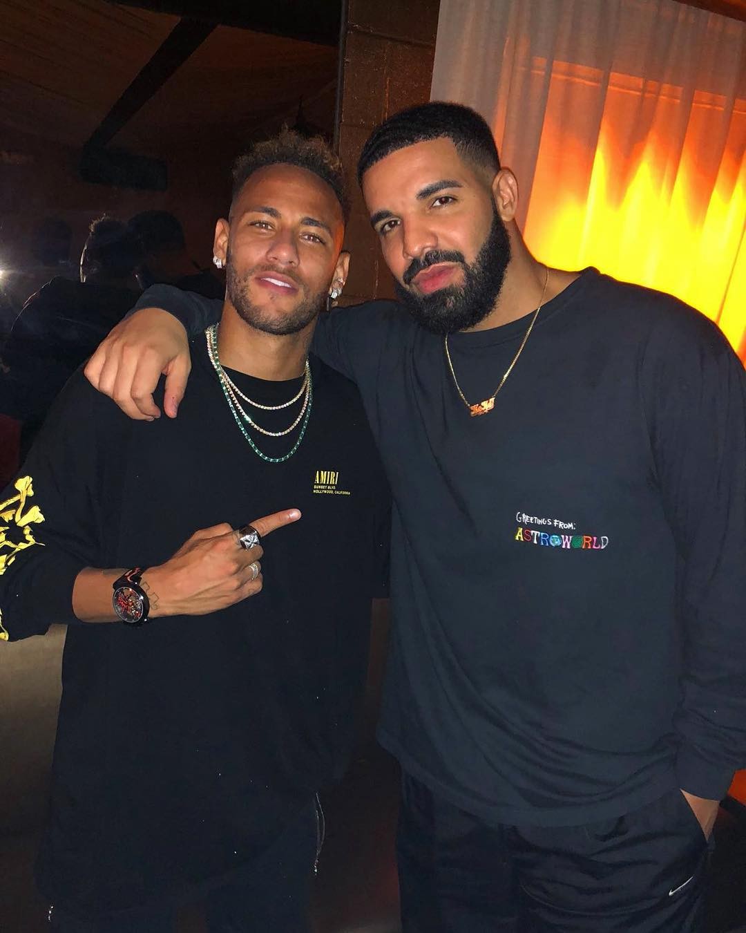 neymar e Drake (Foto: Reprodução / Instagram)