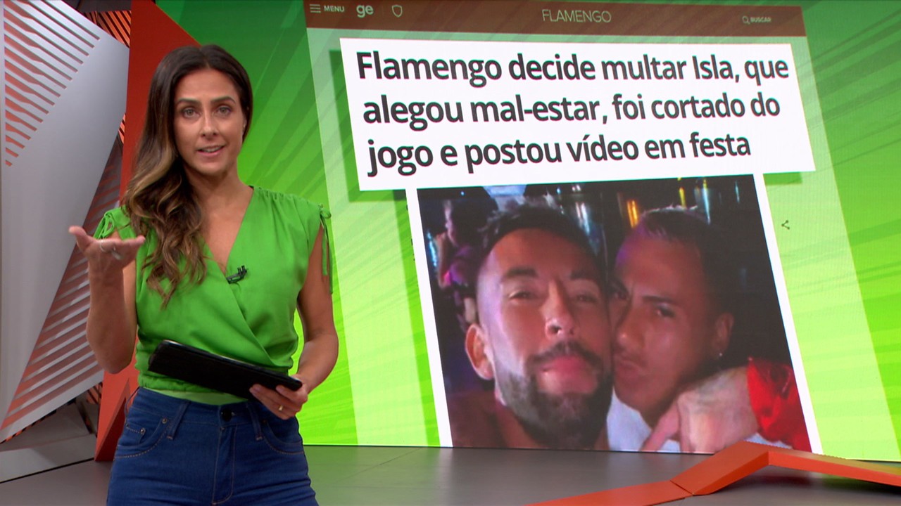 Flamengo decide multar Isla, que alegou mal-estar, foi cortado do jogo e postou vídeo em festa