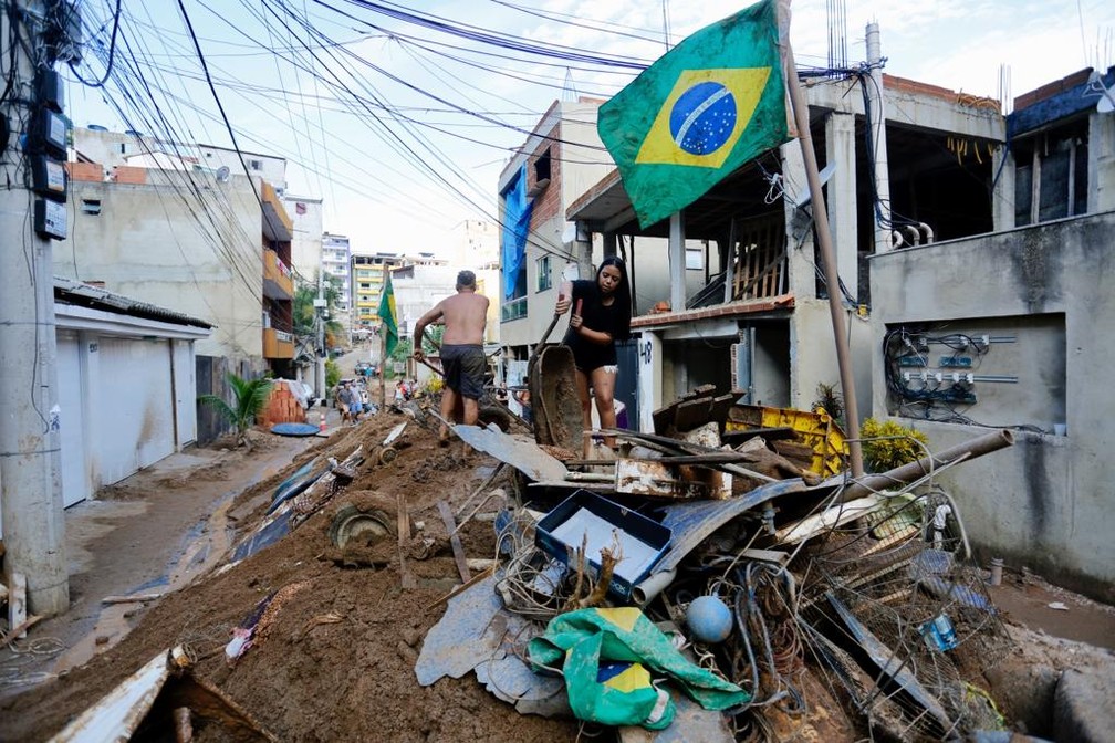 Rua onde aconteceu desabamento da Muzema — Foto: Marcos Serra Lima/G1
