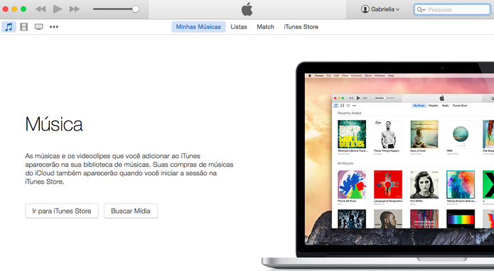 Entre no iTunes em um PC ou MAC para ocultar o histórico de compras (Reprodução/ Gabriella Fiszman)