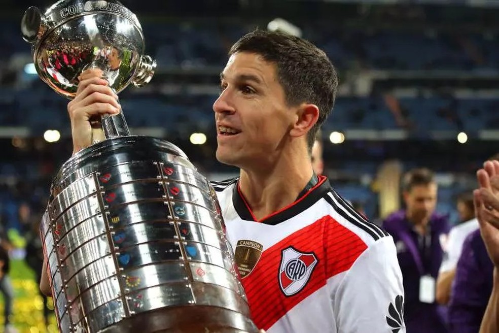 Nacho campeão da Libertadores com o River Plate, em 2018 — Foto: Divulgação/River Plate