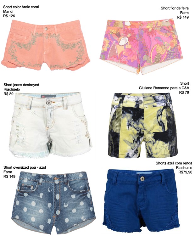 Guia de compras: shorts estampados (Foto: Divulgação)
