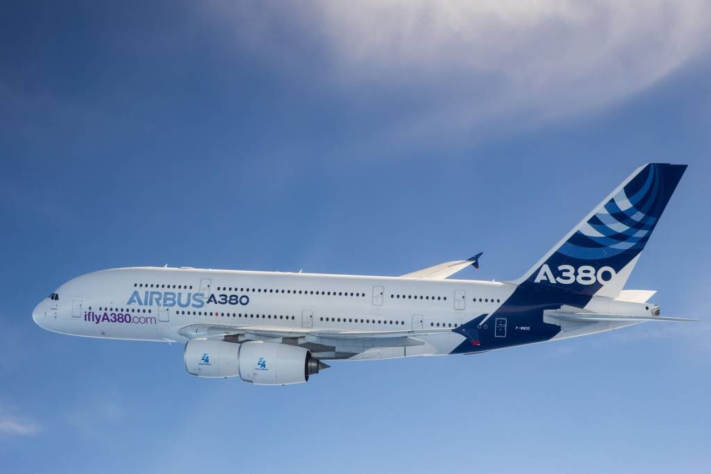 Modelo de aeronave Airbus A380 (Foto: Reprodução/Airbus)