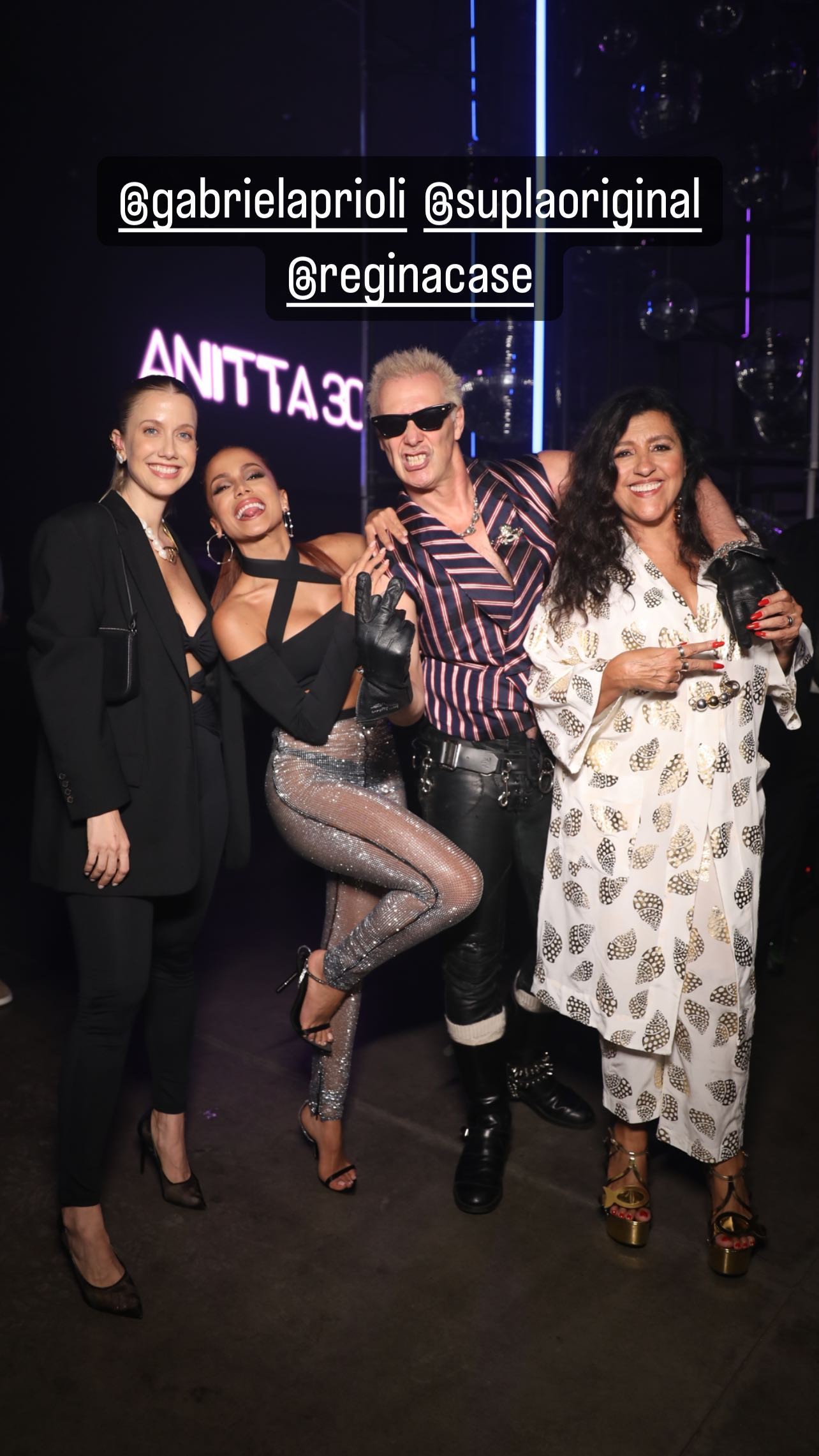 Gabriela, Anitta, Supla e Regina Casé — Foto: Reprodução/Instagram