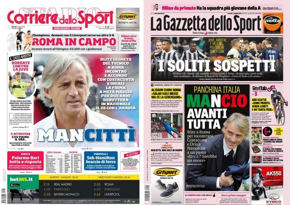 Quais são os principais jornais da Itália?