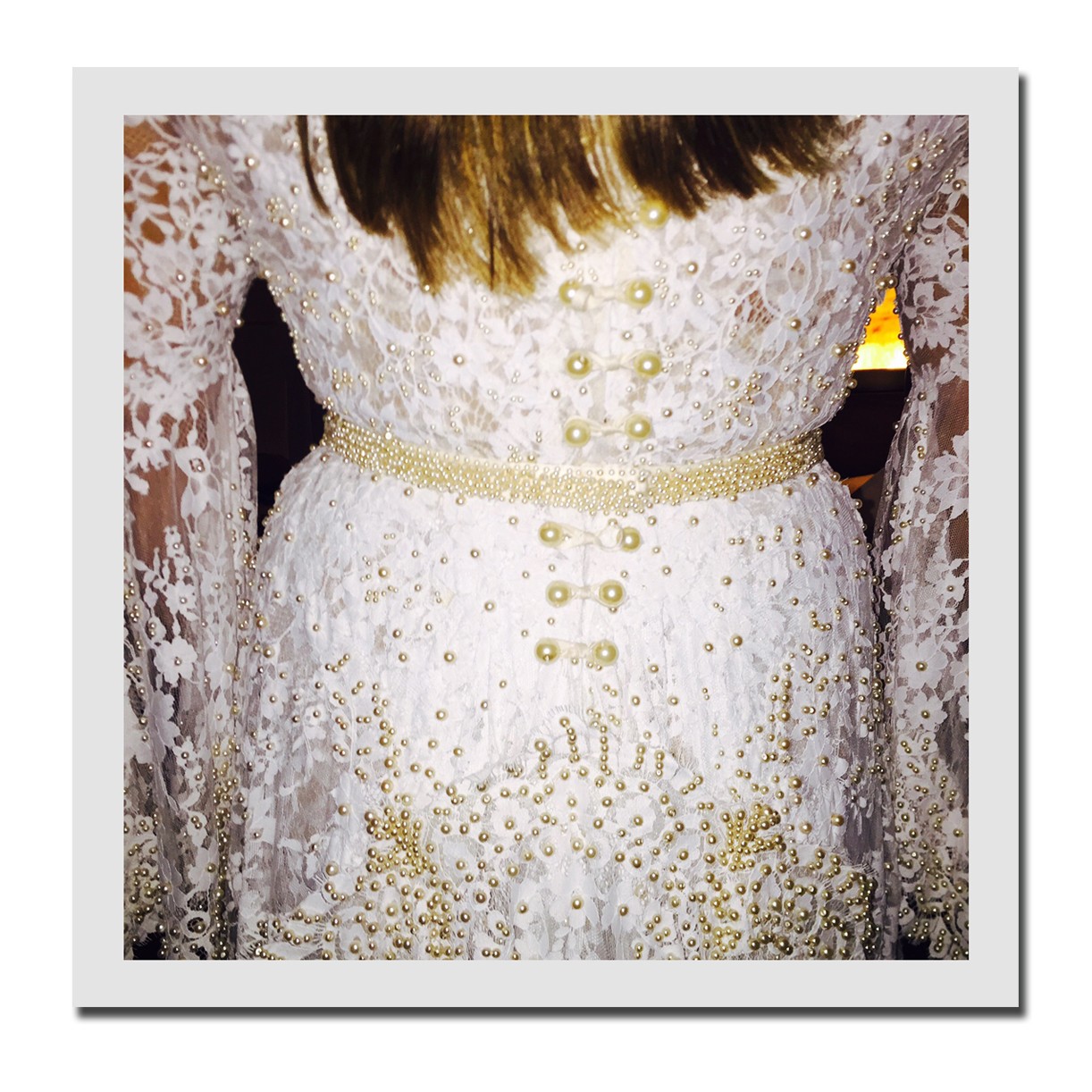 Preta Gil: detalhe do vestido de noiva (Foto: Vogue Brasil)