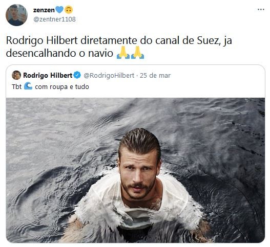 Rodrigo Hilbert vira meme na internet (Foto: Reprodução / Twitter)