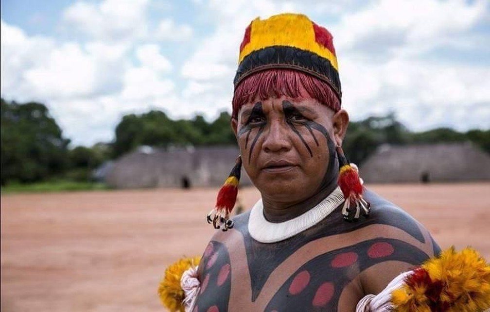 Yanama Kuikuro, liderança e presidente da Associação Indígena Kuikuro do Alto Xingu — Foto: Arquivo Pessoal