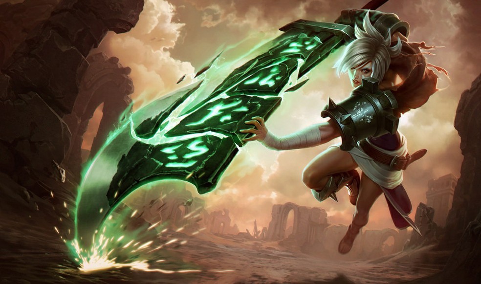 Riven é outra que deve ser mais fácil de encarar depois do patch 9.10 — Foto: Divulgação/Riot Games