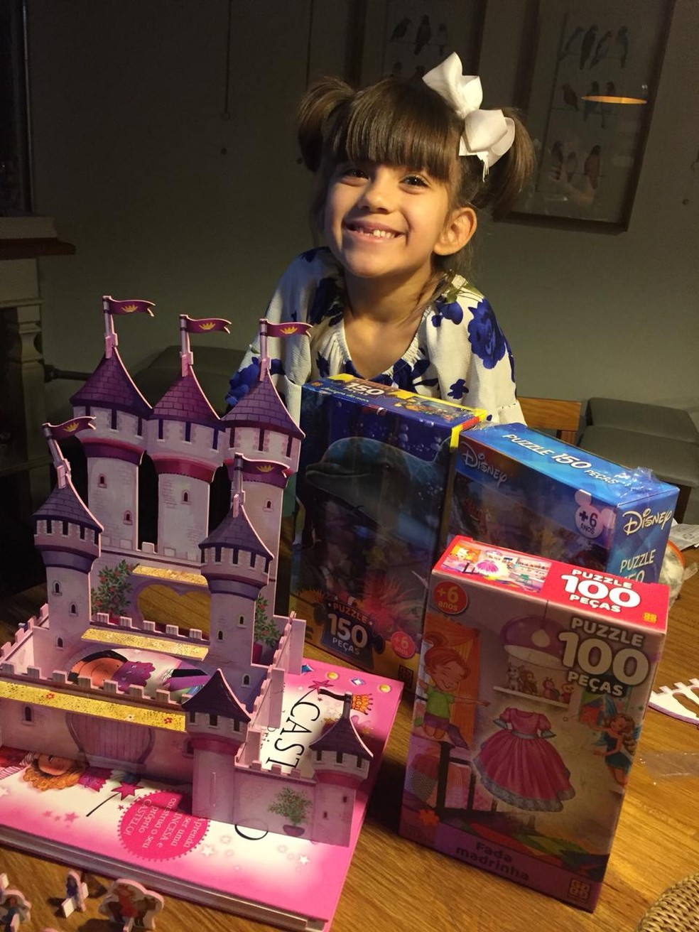 Betina comemorou o aniversário de 7 anos com festa drive-thru — Foto: Karyana Shiguematu Quadros / Arquivo pessoal 